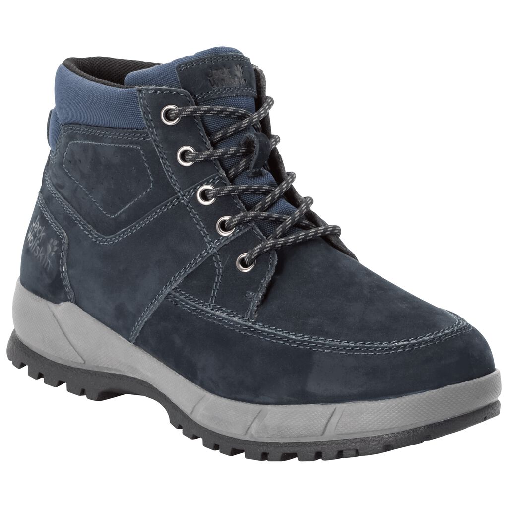 Jack Wolfskin JACKSON MID Chaussures Homme Bleu/Gris - CYGEVBA-93